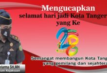 Iklan Ucapan Selamat Ulang Tahun Kota Tangerang yang Ke-28, Dari Kasi Pidum Kota Tangerang