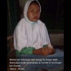 Untuk orang tua si Wulan, tinggal  Kp. Kendal Desa Sindang Panon Kec. Sindang Jaya