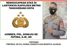 Ucapan dari DPRD Kota Tangerang, selamat di Lantik Kapolres metro Tangerang Kota