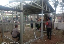 Pos Pemantauan Mudik 2021 Masih Dalam Tahap Pengerjaan oleh Polsek kresek.
