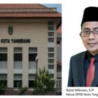 Ketua DPRD Kota Tangerang Gatot Wibowo, S.IP Rapat Paripurna DPRD Kota Tangerang dengan agenda Penetapan Raperda