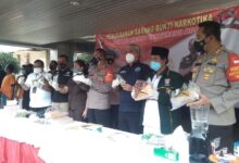 Polrestro Metro Tangerang Kota Musnahkan 64 Kilo Narkoba