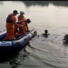 TIM SAR GABUNGAN CARI BOCAH TENGGELAM DI DANAU BEKAS GALIAN PASIR CIKUPA