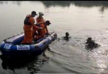 TIM SAR GABUNGAN CARI BOCAH TENGGELAM DI DANAU BEKAS GALIAN PASIR CIKUPA
