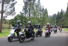 Sekitar103 orang berangkat turing ke Garut dengan mengunakan motor dan mobil, rutenya akan di tempuh