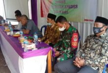 Bhabinkamtibmas Polsek Kresek Monitoring Kegiatan Musdes RKPDes 2022 Desa Talok