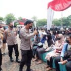 Tinjau Serbuan Vaksinasi Polres Serang Kota Bersama PT. Wilmar, Wakapolda Banten Pastikan Prokes