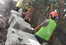 PENGERJAAN U-DITH DI KAMPUNG KEMUNING DESA BENDA,DI DUGA TIDAK SESUAI SPEK DAN MELANGGAR PROKES