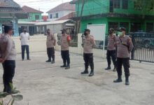 Kapolsek Kresek Pimpin Apel Persiapan Pengamanan Jelang Pilkades, di Wilayah Hukumnya
