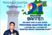 Japarudin : Dirgahayu Provinsi Banten ke – 21, ” Ayo Bersama Kita Bangkit – Banten Sehat Ekonomi Kuat “