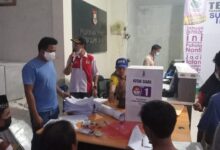 Desa Surya Bahari tadi Sabtu dalam persiapan Pengitungan Suara