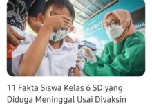 Anak umur 6 tahun mininggal dunia setelah di vaksin