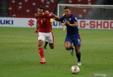 Untuk berikutnya akan ketemu lagi. Tim nasional Indonesia diimbangi oleh Singapura