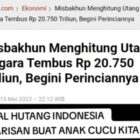 Misbakhum juga prediksi hutang indonesia dalam catat akuntasi selalu menambah, bahkan tak transfaran.