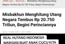 Misbakhum juga prediksi hutang indonesia dalam catat akuntasi selalu menambah, bahkan tak transfaran.