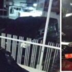 Mobil plat merah milik sekda Kabupaten Kuantan Singingi di buat ugal ugalan anaknya nyungsep sampai hancur jam 03 malam.