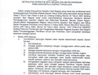 Bupati Tangerang Mengeluarkan, SK ASN tidak boleh berpolitik.