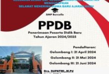 Keluarga besar SMP negeri 3 kabupaten Magetan Mengucapkan selamat menerima siswa baru ajaran baru thn 2024/2025 Kepala sekolah Dra SUPATMI ,M,Pd Beserta stafnya.
