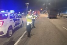 Personil Satlantas Polres Batu Bara Intensifkan Patroli Blue Light Pada Malam Hari.