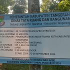 Penataan Lingkungan Taman Kota Kabupaten Tangerang Di duga Proyek siluman.