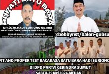 Hadi Suriono Balon Bupati Batu Bara Nyatakan Siap Berpasangan Dengan Balon Partai Gerindra.