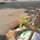 Perkantoran lingkup DPU-PUPR Kota Tangerang, tak ada saluran pembuang air hujan.