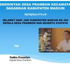 Pemerintah Desa Prambon Kecamatan Dagangan Kabupaten Madiun Mengucapkan Selamat Hari Jadi Kabupaten Madiun Ke 456 Kepala Desa Prambon Dan Beserta Stafnya.