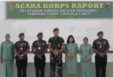 Danyonif 126/KC Letkol Inf Fernando Batubara Pimpin Langsung Acara Korps Raport Pindah Satuan Personel Tamtama.