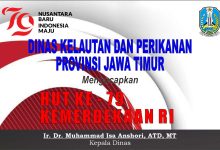 Dinas kelautan dan perikanan Propinsi Jawa timur mengucapkan HUT ke -79 kemerdekaan RI.