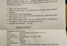 Gelapkan Mobil Oprasional LQ Indonesia Lawfirm, Polres Jakarta Utara Tetapkan Tersangka Saddan Sitorus.