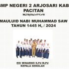 SMP NEGERI 1 ARJOSARI KAB PACITAN MENGUCAPKAN MAULUID NABI MUHAMMAD SAW TAHUN 1445 H, / 2024