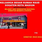 Keluarga besar rumah RSUD sogaten kota Madiun mengucapkan Selamat hari kesehatan Nasional Direktur beserta stafnya.