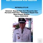 Kades beserta perangkat dan karwayan Pemerintah Desa Pucangrejo Kec Sawahan Kab Madiun Mengucapkan selamat kepada Hari Wuryanto SH,M,Ak dan dr Purnomo Hadi Atas pelantikan bupati dan wakil bupati Madiun thn 2025 Kades beserta stafnya.