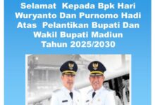 Pemerintah Desa Kajang Kec Sawahan kab Madiun Mengucapkan selamat kepada bpk hari Wuryanto dan Purnomo Hadi atas pelantikan bupati dan wakil Bupati Madiun tahun 2025/2030 Kepala desa Beserta perangkat dan stafnya.