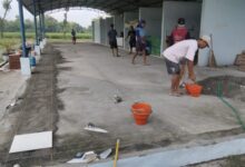 Pemerintah di desa dimong membangun infrastruktur pembangunan pujasera.
