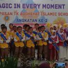 WISUDA PELEPASAN TK ABIHAYAT ISLAMIC SCKOOL PENAMPILAN, ILDACIL MUHAMMAD ARSYIL MEMUKAU PENGUNJUNG.