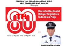 Pemerintah Desa Banjarsari Kulo Kecamatan Dagangan Kabupaten Madiun Mengucapkan hari 17 Agustus Tahun 2025.