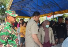 Gelar sembako Murah di serbu masyarakat Neglasari, 250 paket ludes hanya 1 jam.