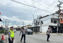 Sat Lantas Polres Batu Bara Gelar Pengaturan Lalin Serentak, Tekan Pelanggaran dan Cegah Laka Lantas.