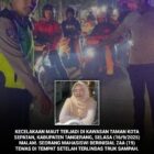 NAAS WANITA CANTIK DI DEPAN TAMAN KOTA SEPATAN.