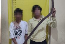 Polsek Ciledug Amankan Lima Pemuda Bersenjata Tajam Saat Patroli.