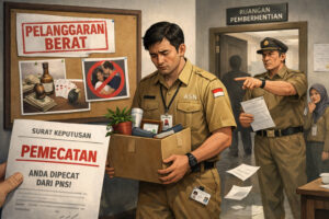 Malang nian nasib AGS, Baru di angkat menjadi ASN kini tragis berhenti.