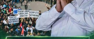 Mahasiswa Demo menuntut Prabowo-Gibran Turun dari Jabatannya.