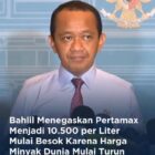Diduga Program Bahlil gila, harus di pecat.